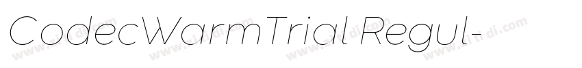 CodecWarmTrial Regul字体转换 CodecWarmTrial Regul字体转换